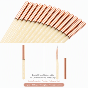 Pinceau à ongles plat avec manche en acrylique, poils en nylon durables, outil de mélange de gel pour salon professionnel et manucure DIY - Product Image 5