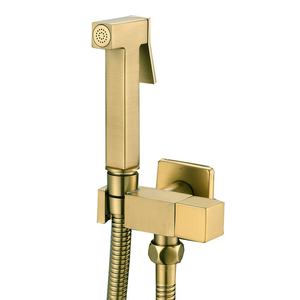 Pistolet pulvérisateur carré simple eau froide moderne compagnon de <span class=keywords><strong>toilette</strong></span> avec corps en cuivre et laveuse sous pression pour le lavage de la salle de bain - Product Image 5