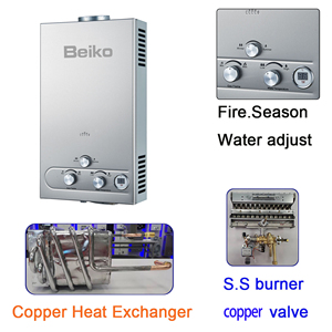 <span class=keywords><strong>Calentador</strong></span> de <span class=keywords><strong>Agua</strong></span> a <span class=keywords><strong>Gas</strong></span> de 6L, Tipo Natural, sin Tanque, de Acero Inoxidable, con Intercambiador de Calor de Cobre, Pantalla Digital, para <span class=keywords><strong>Gas</strong></span> LP y GN - Product Image 5