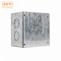 Boîtier de jonction électrique en acier galvanisé en gros 150x150x105mm, boîtier métallique avec découpes, OEM ODM
