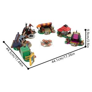 Funbuild MOC-190297, Set <span class=keywords><strong>de</strong></span> Construcción <span class=keywords><strong>de</strong></span> <span class=keywords><strong>Castillo</strong></span> con Puerta 3 y Campo <span class=keywords><strong>de</strong></span> Fuego, Bloques <span class=keywords><strong>de</strong></span> Construcción <span class=keywords><strong>de</strong></span> Modelo <span class=keywords><strong>de</strong></span> <span class=keywords><strong>Castillo</strong></span>, Juguete <span class=keywords><strong>de</strong></span> la Era <span class=keywords><strong>de</strong></span> Fantasía, Ladrillos <span class=keywords><strong>de</strong></span> Ensamblaje DIY para Niños - Product Image 6