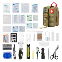 Trousse médicale de premiers soins de survie pour camping en plein air étanche avec accessoires d'urgence pour la randonnée et les situations de survie