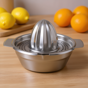 Citrus Press With Collection Tray Stainless Steel Manual Juicer Kitchen <b>Tool</b> - Product Image 3
