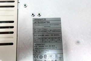 ATS22D47S6 ซอฟต์สตาร์ทเตอร์, 47A 30HP 208-600V AC ชุดสตาร์ทมอเตอร์อุตสาหกรรมแบบนุ่มนวล - Product Image 3