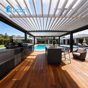 Pergola de jardin autoportante de luxe Sweet Home, motorisée, certifiée CE, écologique, imperméable, avec toit rigide en aluminium - Product Image 1