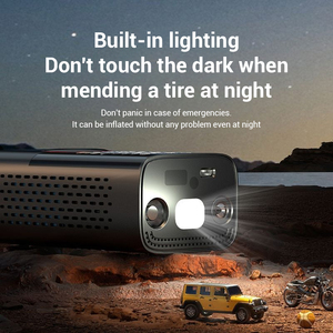 เครื่องเติมลมยางขนาดเล็กแบบชาร์จไฟได้4000mAh เครื่องเติมลมไร้สายจอแสดงผลดิจิตอล - Product Image 3