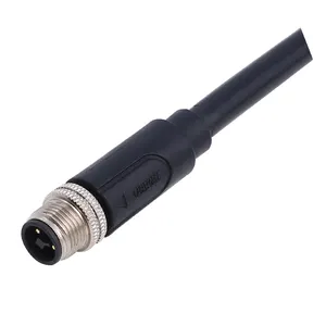 M12 Male female plastic assembly connector T coding 4pins solder waterproof IP67 Ideal for Secure and Reliable Connections
