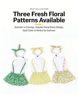 Dafeel Vente Chaude Ensemble Robe Florale d'Été pour Chien Style Coréen Mignon Vêtement pour Animaux de Compagnie Deux Pièces pour Petits et Moyens Chiens - Product Image 5