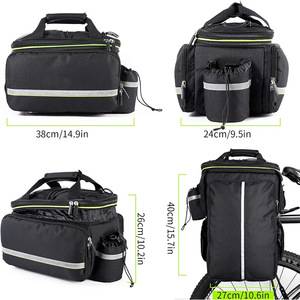 Sac de selle de grande capacité WEST BIKING, sacoche imperméable pour vélo, sac de voyage pour vélo, porte-bagages pour VTT, sacoche de vélo - Product Image 3