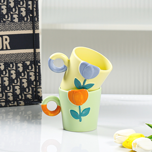 Taza de Cerámica con Diseño de Tulipán para el Día de la Madre, 350 ml, Color Personalizado, Colores Contrastantes, Apta para Lavavajillas y Microondas, Regalo para Fiestas, Vacaciones y Oficina - Product Image 2