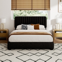 Gestepptes Kopfteil für Doppelbett, Braun, Tief Gestepptes Queen-Bettgestell für Schlafzimmermöbel, Perfekt für Moderne Hauptschlafzimmer-Einrichtungen