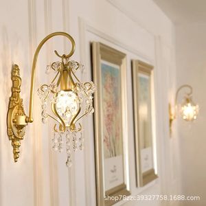 Lustre en cristal en fer forgé doré américain, style rétro industriel, idéal pour le salon, lampe murale, café, chambre à coucher, salle à manger - Product Image 1