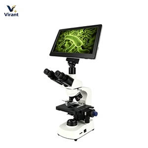 Microscopio Digital Trinocular Veterinario con Pantalla HD, Múltiples Objetivos, para Examen de Muestras de Tejido Sanguíneo Animal - Product Image 1
