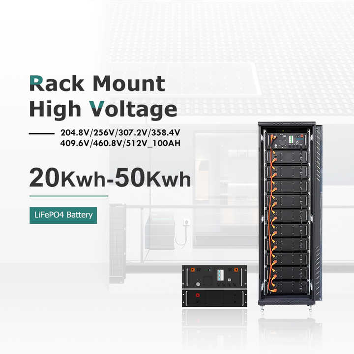 204.8V-512V 100Ah 20Kwh-50Kwh Lithium Ion Battery Pack Rack Mounted ...