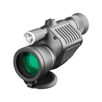 Monoculaire HD 12X40 avec grossissement FMC, vision nocturne en basse lumière, avec lumière et boussole, télescope portable haute définition pour l'extérieur