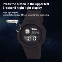Montre MINGRUI pour enfants, montre numérique personnalisée, rétroéclairage LED, alarme, chronomètre, étanche, bracelet en caoutchouc naturel, 42 mm, boîte cadeau, OEM