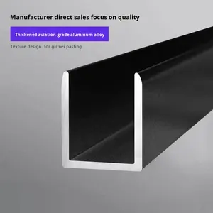 Profilé en U en alliage d'aluminium avec bande de bordure pour fente de verre 6*8*10*12mm Série 1000 Foshan - Product Image 2