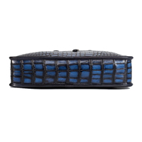 Nouveauté Sacoche pour ordinateur portable en cuir d'alligator et de crocodile de haute qualité, patine personnalisée pour hommes
