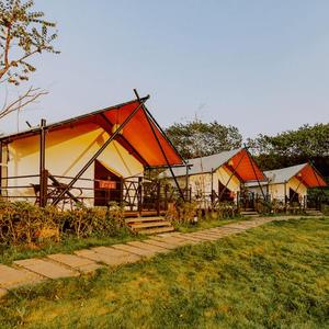 Tente de <span class=keywords><strong>camping</strong></span> de luxe en toile de safari pour hôtel de villégiature en plein air avec salle de bain et climatisation - Product Image 1