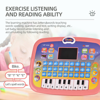 Tableta con Pantalla LED, Juguete Educativo para Niños, Máquina de Aprendizaje, Tableta Educativa para Bebés, Caja con Ventana, Batería, Laptop de Plástico para Niños