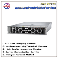 Serveur haute performance Dell R7715 2U, un seul socket EPYC 9005, 160 cœurs, 24 emplacements DDR5, 6 To max, PCIe Gen 5 pour les données