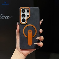 Étui de téléphone en cuir matelassé pour Samsung, étui de téléphone haut de gamme, étui magnétique en cuir PU 2026