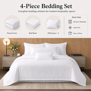 Conjunto de Roupa de Cama de Luxo em Algodão Macio e Durável para Hotel, Tamanho King, Atacado, Conjuntos de Lençóis <span class=keywords><strong>Queen</strong></span> e King, MOQ 10 Peças - Product Image 2