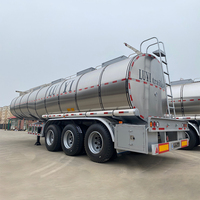 Camion-citerne pour le transport de résines chimiques, 4 compartiments, acier inoxydable, acier au carbone, semi-remorque pour le transport de liquides en vrac pour l'industrie chimique