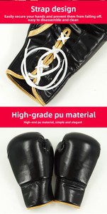Gants de boxe pour adultes en gros pour la combat, la boxe avec bandages. Gants d'entraînement en cuir pour Sanda, avec protection. - Product Image 4