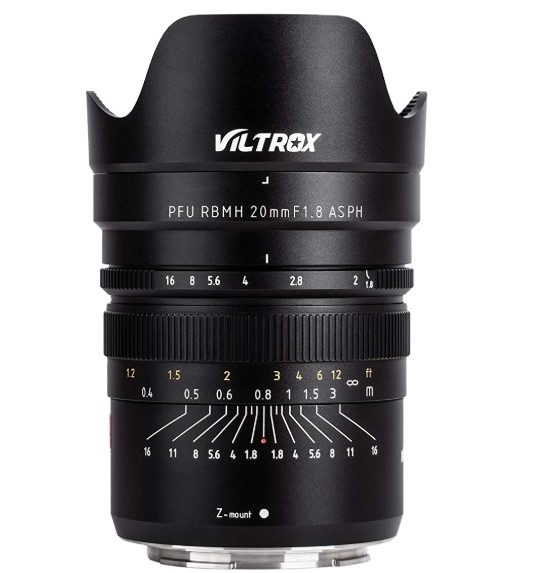 VILTROX 20mm F1.8 Full Frame Wide-Angle Fixed/Prime Manual Focus Lens for Nikon Z Mount Mirrorless Cameras Z7 Z6