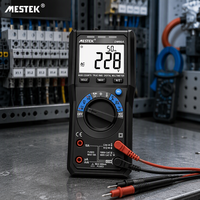 Multimeter Digital MESTEK AC/DC, Tester Transistor, Meter Uji Listrik Profesional, Multimeter Analog Rentang Otomatis
