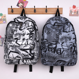 Sac à dos personnalisé pour collégien avec impression de lettres, grande capacité, en tissu Oxford, fermeture éclair tendance, nouveauté pour l'organisation domestique - Product Image 5