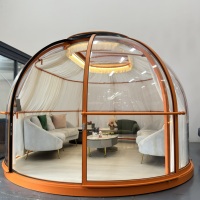 Dôme transparent en polycarbonate populaire, tente en polycarbonate, maison en forme de dôme étoilé, feuille de polycarbonate transparente pour chambre à bulles