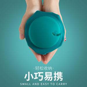 Oreiller de voyage gonflable floqué en forme de U 28x26x14cm, portable avec système de gonflage par pression pour un voyage confortable - Product Image 3