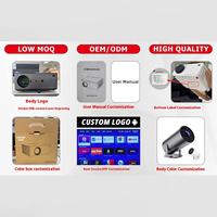 Projecteur intelligent Ydh-m7 4k 300 lumens Android 11 Télécommande infrarouge Mise au point automatique Convient pour projecteur portable d'intérieur
