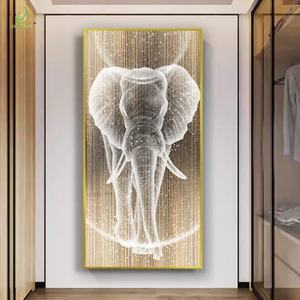 Arte en Porcelana con Cristales Tono Zafiro: una Decoración Lujosa para Sala de Estar con un Ambiente de Alta Gama, Cuadros Colgantes y Luces LED - Product Image 3