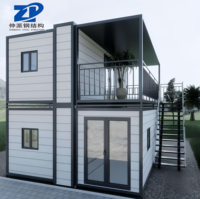 Maison modulaire préfabriquée de qualité à deux étages, 2 chambres, moderne, détachable et extensible, avec salle de bain et cuisine, à vendre