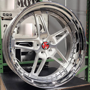 Jantes forgées SJ 2 pièces à déport profond, finition chromée usinée, 20, 22, 24 pouces, 5x127, pour véhicules Old School <span class=keywords><strong>Lowrider</strong></span> et Cadillac Brougham classiques - Product Image 1