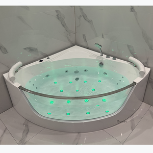 Baignoire de massage hydro et air haut de gamme luxueuse avec 27 jets, en acrylique, installation en coin, pour hydrothérapie - Product Image 4