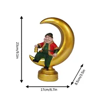 Patung Figur Arab Mewah Buatan Tangan dan Dilukis Tangan, Pembakar Dupa Timur Tengah, Kerajinan Resin, Ramadan, Islam, Masjid, Cinta, Musik