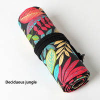 Portable 36 fentes toile crayon de couleur rouleau wrap crayon sac étui à crayons organisateur pochette de rangement pour artiste croquis étudiants