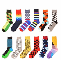 Chaussettes décontractées pour hommes, automne, motif de dessin animé amusant, matière Spandex/Polyester/Coton, marque SOXTOWN