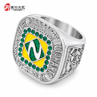 Bagues de champion personnalisées pour cérémonie de remise de prix, bague de championnat sportif, artisanat en métal argenté.