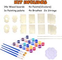 Kit de nichoir bricolage de qualité supérieure pour ensemble de travail du bois suspendu pour enfants et peinture Wioden Craft Kids Wooden Bird House Aviary