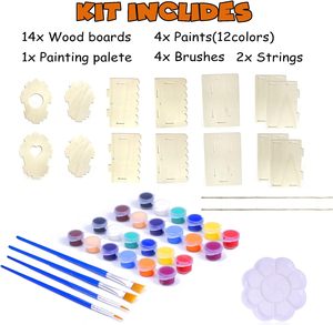 <span class=keywords><strong>Kit</strong></span> de nichoir bricolage de qualité supérieure <span class=keywords><strong>pour</strong></span> ensemble de travail du bois suspendu <span class=keywords><strong>pour</strong></span> enfants et peinture Wioden Craft Kids Wooden Bird House Aviary - Product Image 5