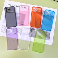 Coque Corning à Grande Fenêtre pour 17 Pro Max/15/16, en TPU Premium Givré Transparent avec Anneau Fin, Antichoc