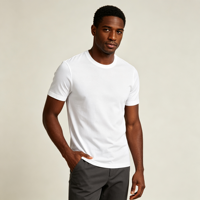 T-shirt en polyester à col rond avec logo personnalisé, manches courtes, uni, doux, élégant et confortable pour un usage décontracté