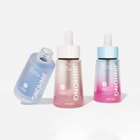 Flacon compte-gouttes personnalisé de 30 ml en verre dégradé pour sérum, emballage de soins de la peau avec pipette pour sérum visage