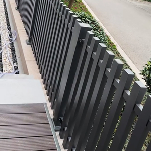 Hiện đại phong cách Bắc Âu biệt thự nhà ngoài trời kim loại hàng rào dễ dàng để cài đặt ngoài trời Vườn laser cắt đen mạ kẽm nhôm hàng rào - Product Image 2