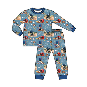 Ensemble de vêtements pour bébé garçon : sweat à capuche à manches longues imprimé dessin animé baseball, pantalon de jogging et barboteuse zippée pour tout-petit - Product Image 5